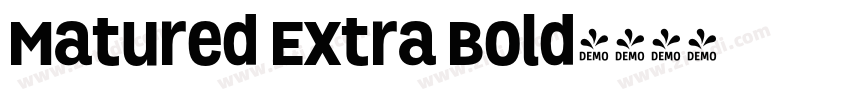 Matured Extra Bold字体转换